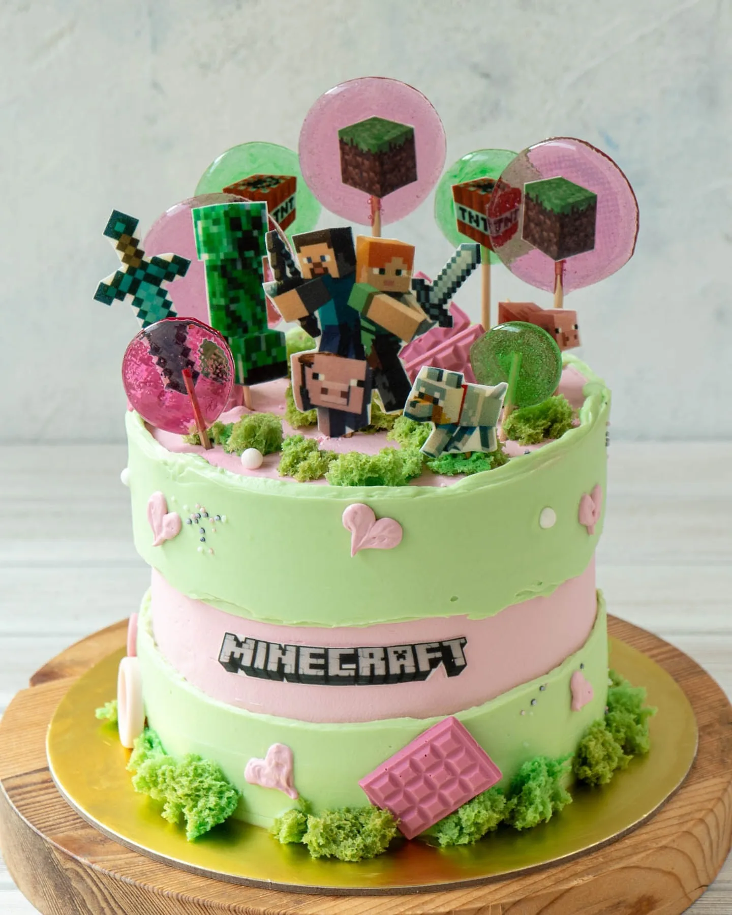 Holčičí Minecraft-dortik 😊